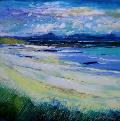 Balnahard beach Colonsay looking to Mull 30x30